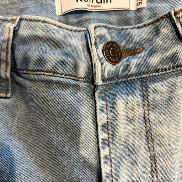 Re/Done Refrain Los Angeles Wide Leg Jeans 29 Light Wash High Rise Straight Leg - Picture 4 of 11